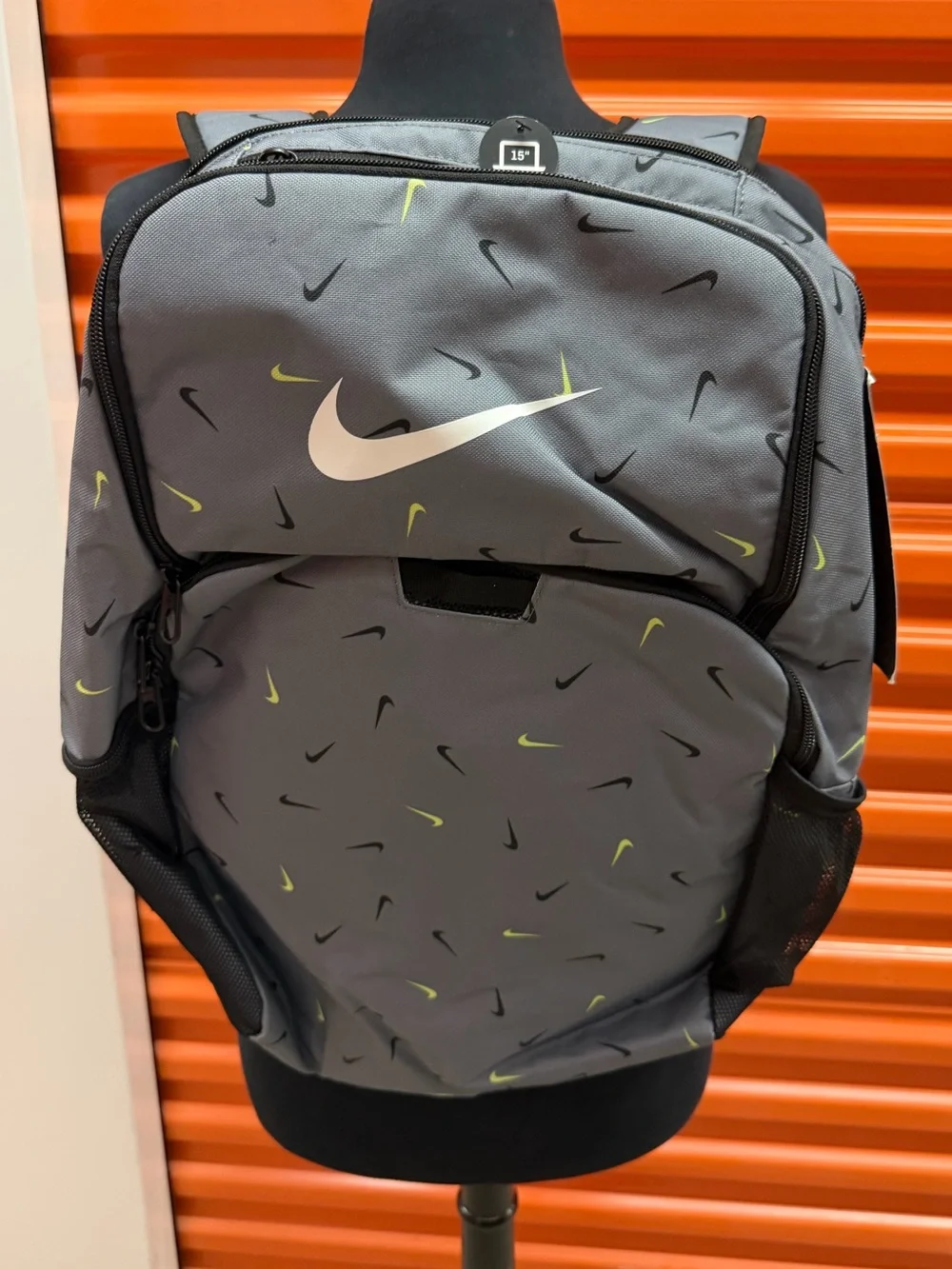 NWT Nike Brasilia XL 9.0 Printed 2 Backpack | Training Grey